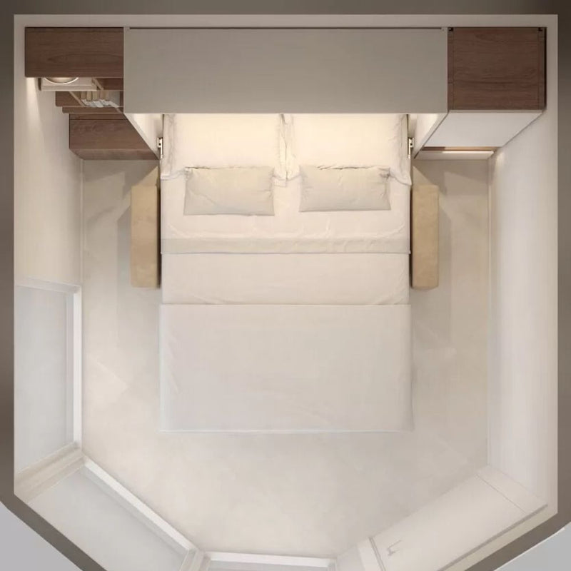 Vertical Queen Wall Bed with Lighting
