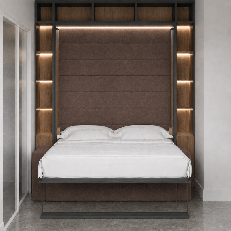 Queen Wall Bed with 2-Seat Sofa