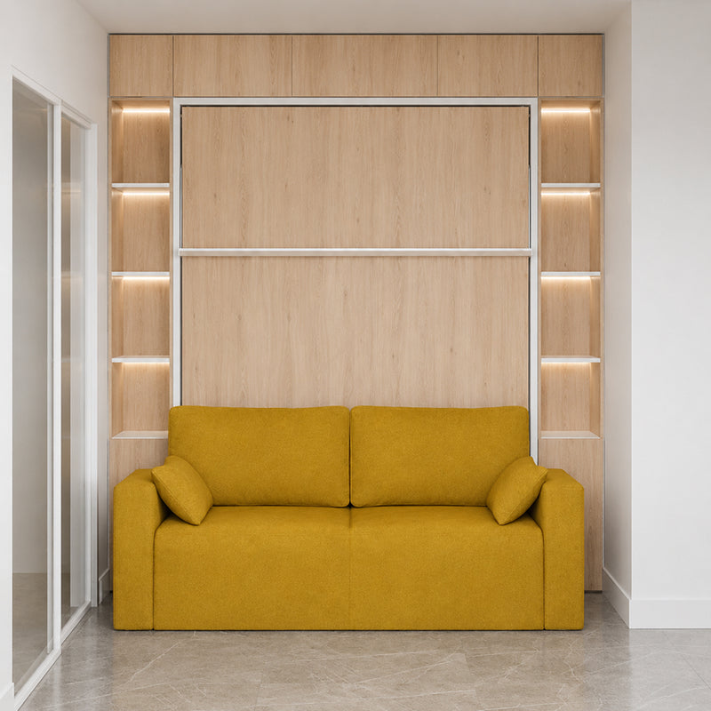 Queen Wall Bed with 2-Seat Sofa