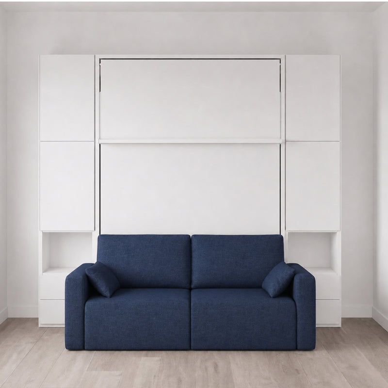 Queen Wall Bed with Sofa and Wardrobe Set