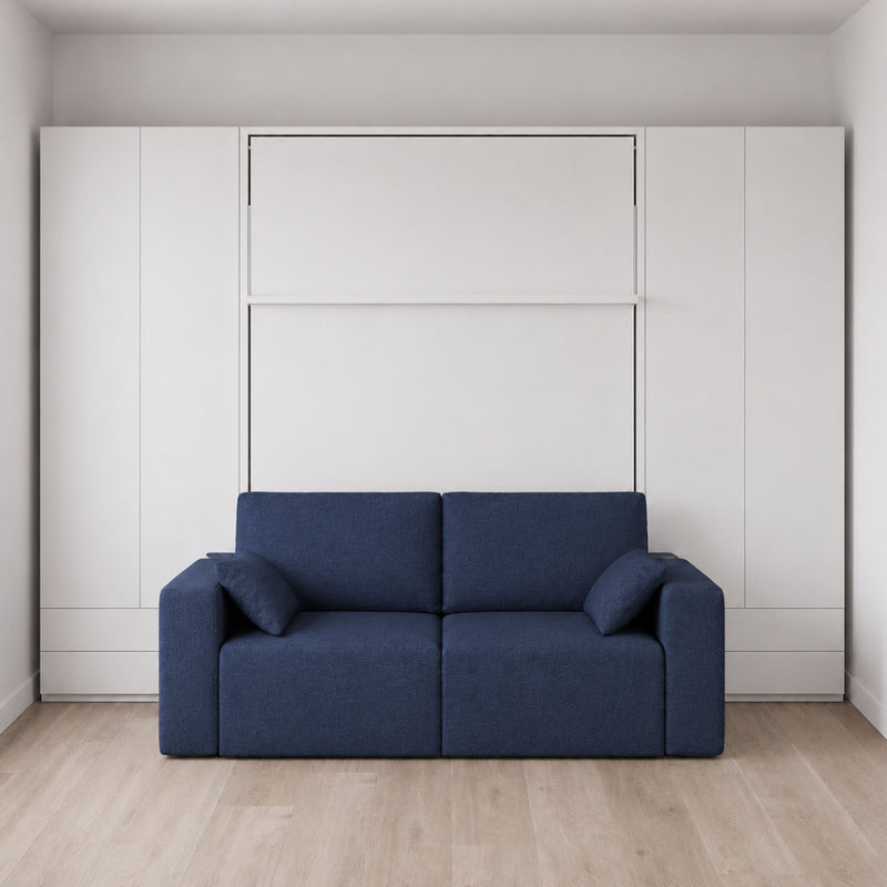 Queen Wall Bed with Sofa and Wardrobe Set