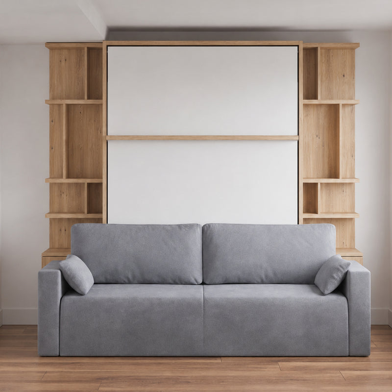Queen Wall Bed with Side StorageRoyal Bella Queen Wall Bed Storage Set