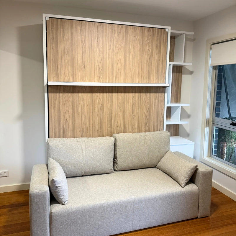 Royal Queen Wall Bed and Bookcase Set