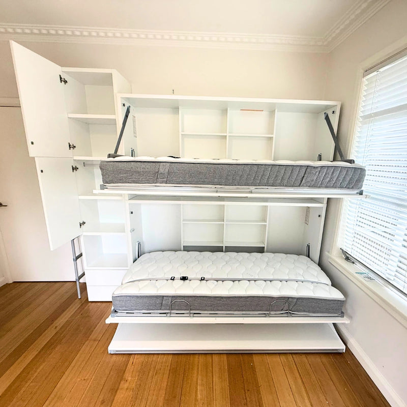 Spazio Smart Single Bunk Bed with Desk