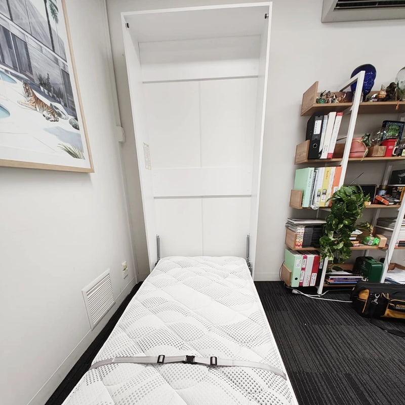 Eco Long Single Murphy Bed with Desk