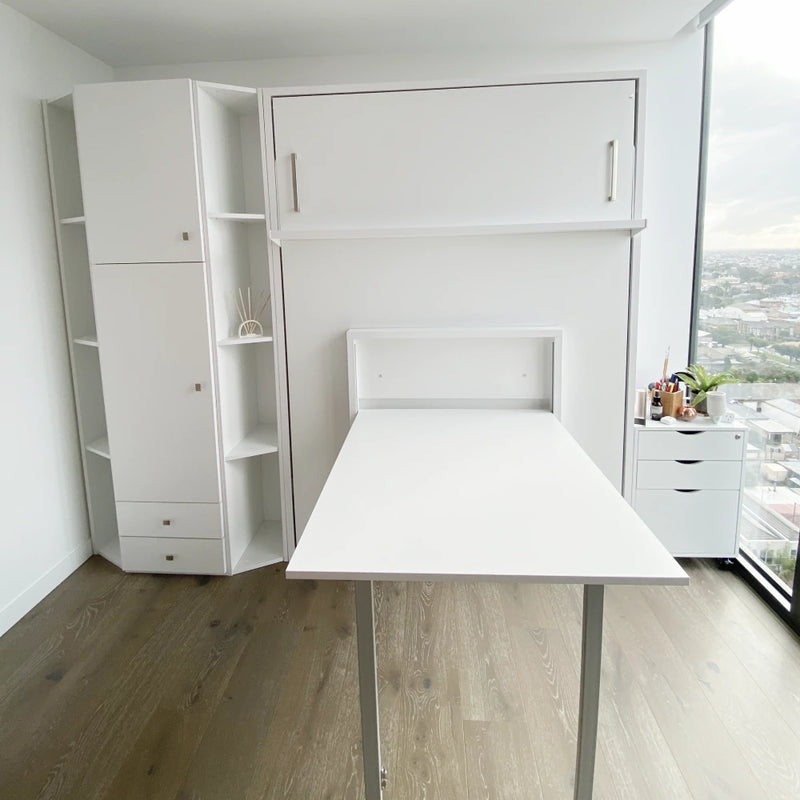 Spazio Double Wall Bed with Folding Table