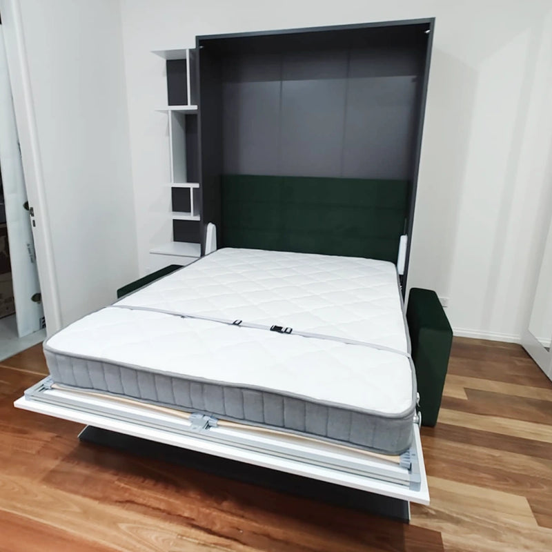 Royal Bella Queen Wall Bed - Graphite White