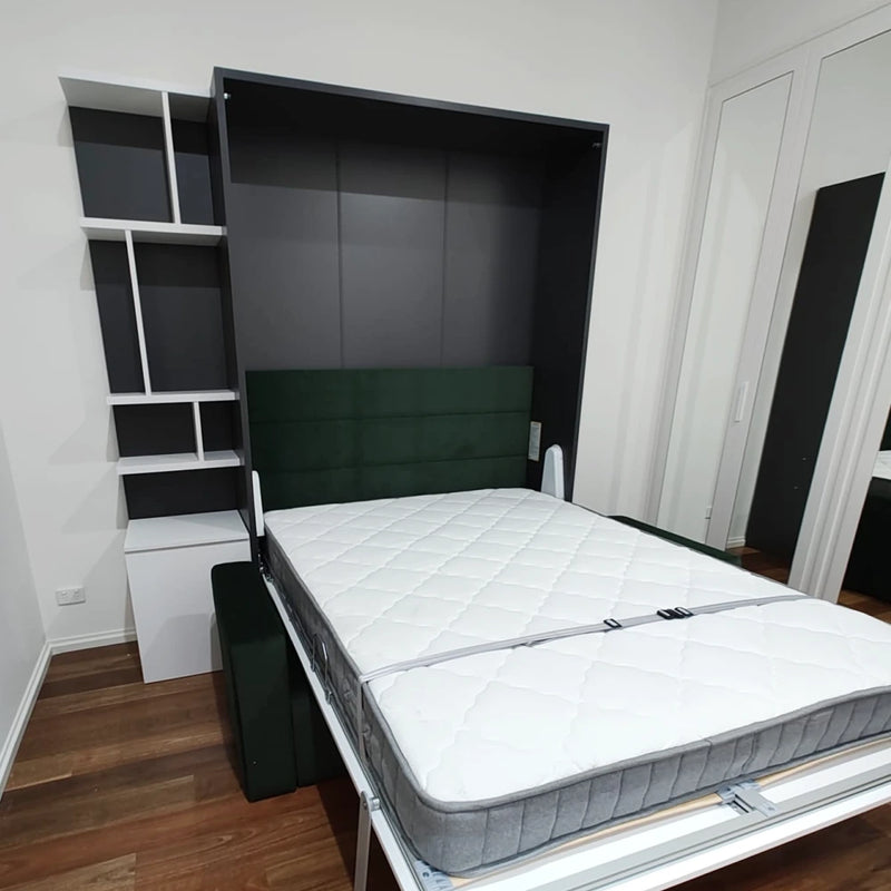 Royal Bella Queen Wall Bed - Graphite White