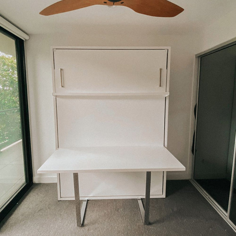 Spazio Double Wall Bed with Desk