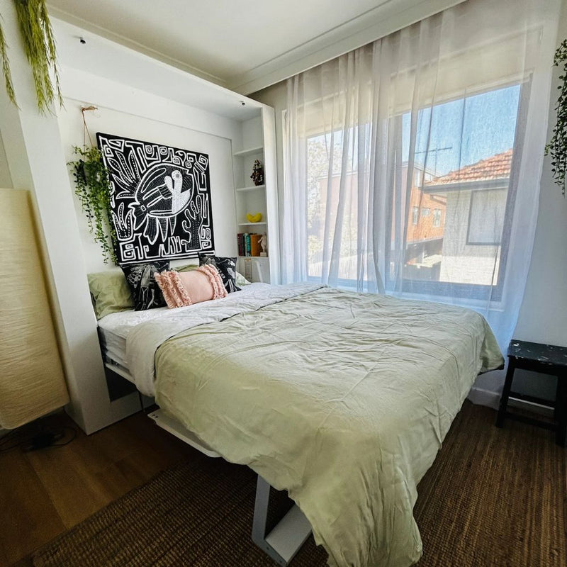 Royal Nova Queen Wall Bed with Inner Bookcase and Desk