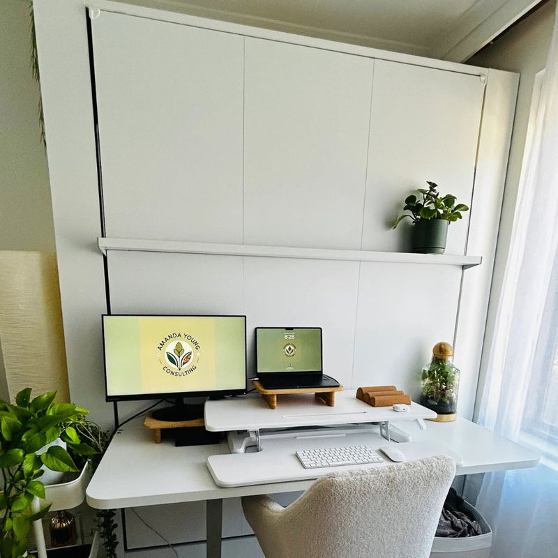 Royal Nova Queen Wall Bed with Inner Bookcase and Desk