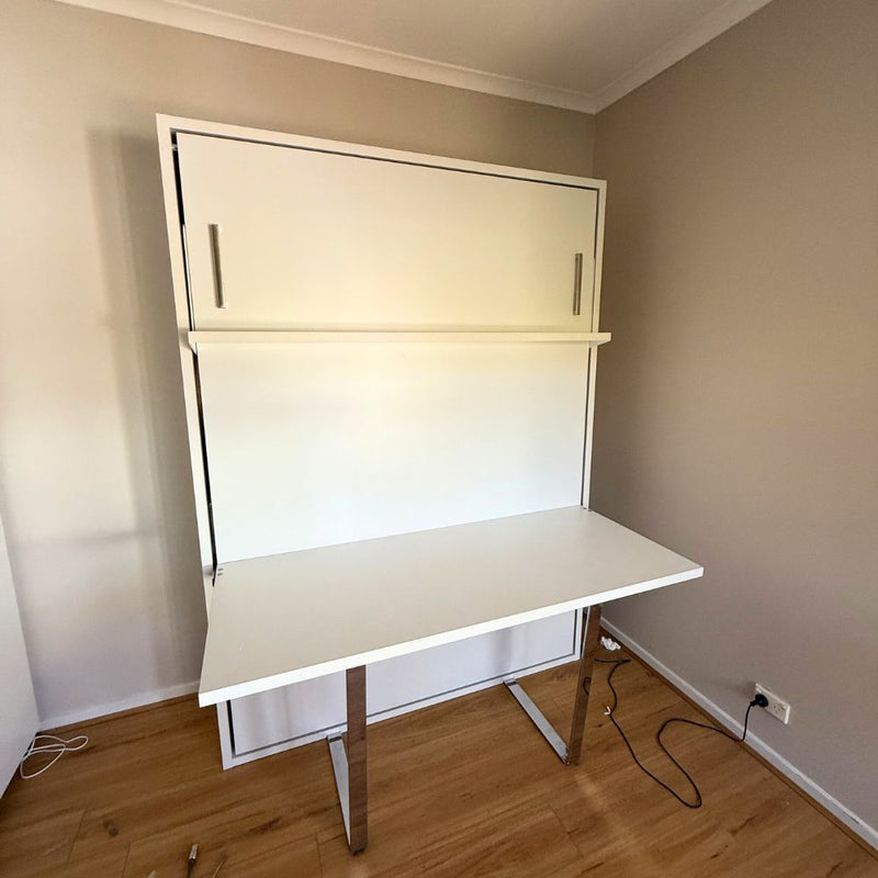 Spazio Double Wall Bed with Desk