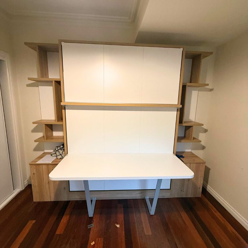 Royal Bella Queen Wall Bed with Desk Set