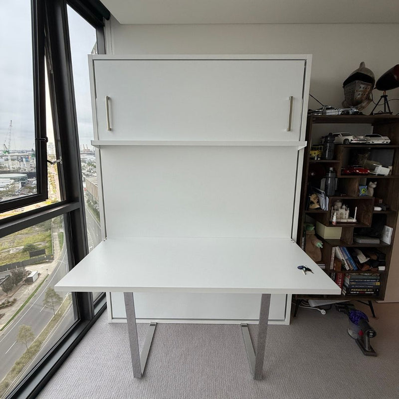Spazio Double Wall Bed with Desk