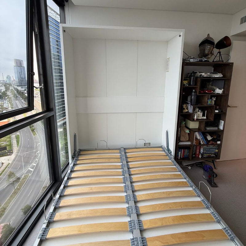 Spazio Double Wall Bed with Desk