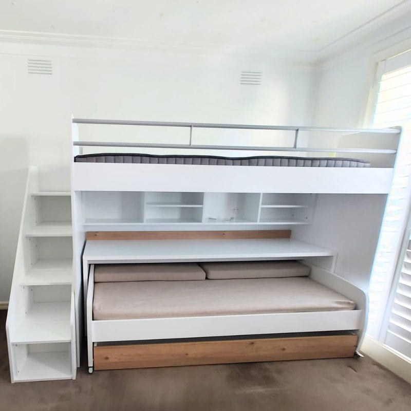Bel Mondo Long Single Loft Bed with Sofa Set