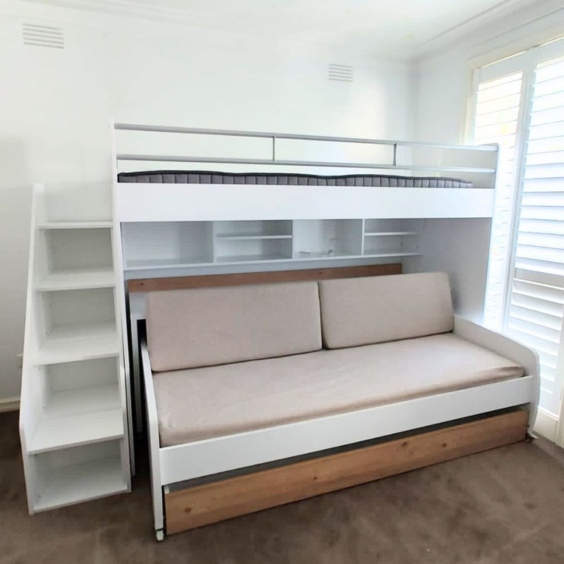 Bel Mondo Long Single Loft Bed with Sofa Set