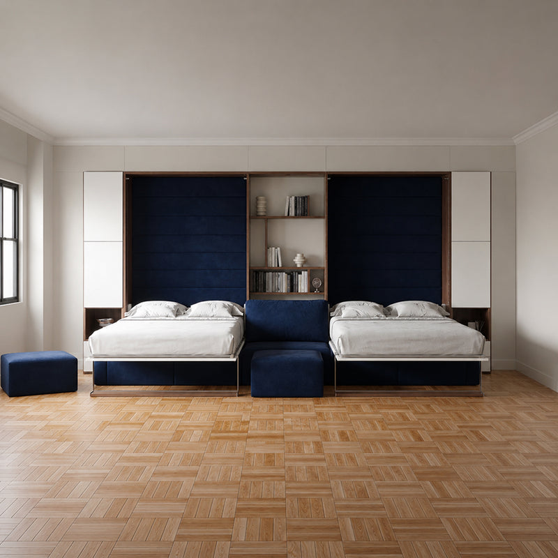Queen Wall Bed with Modular Sofa