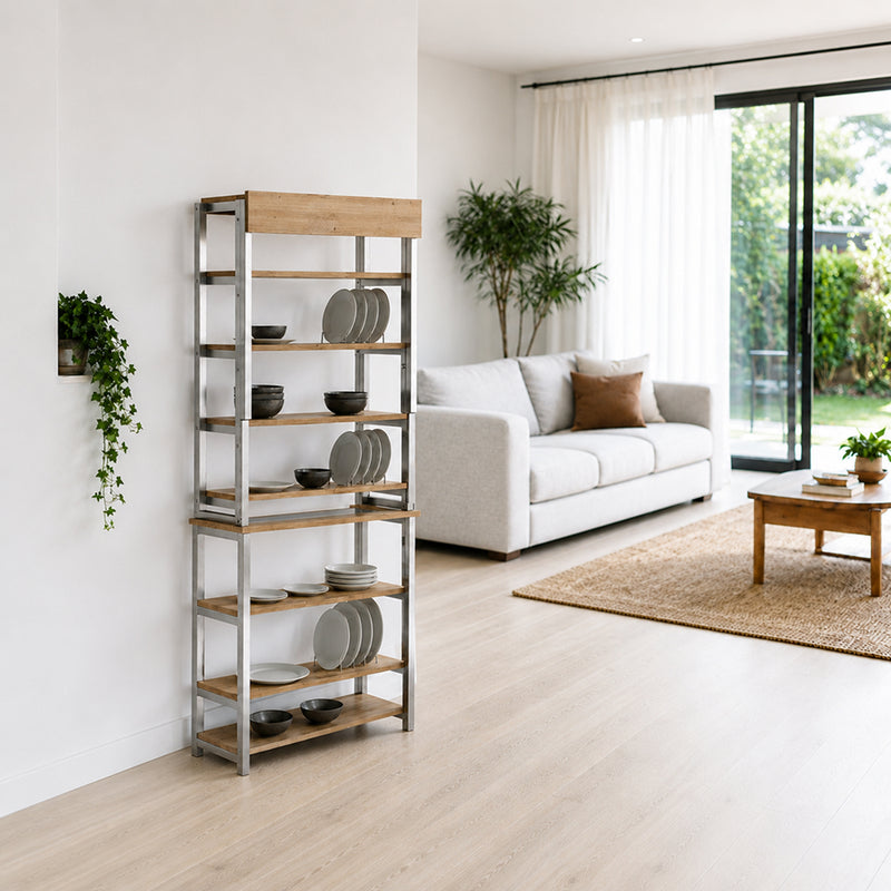 Shelving Unit and Dining Table in One